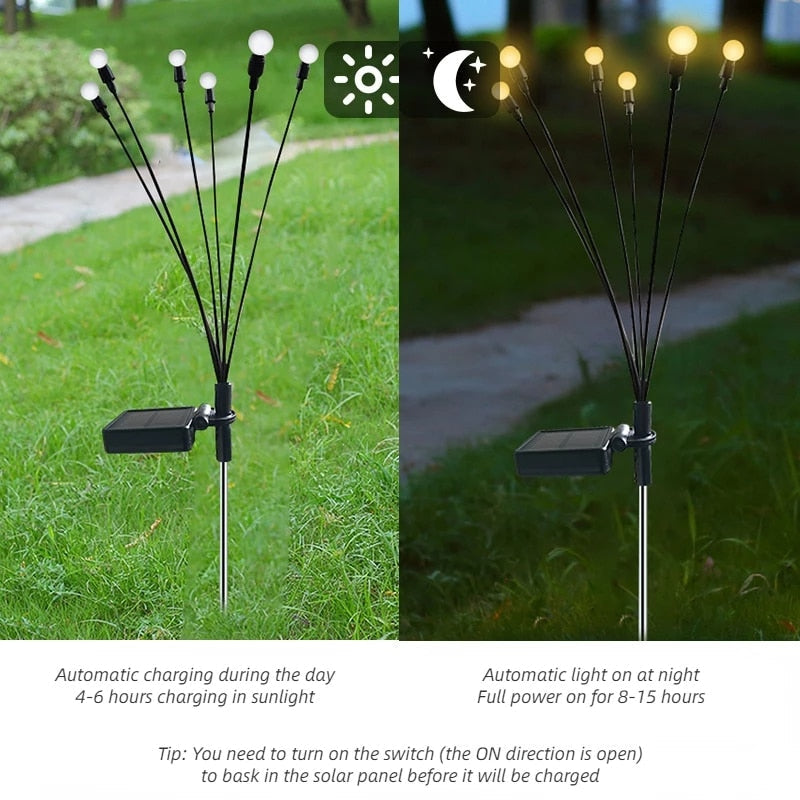 Éclairage de jardin solaire dansant