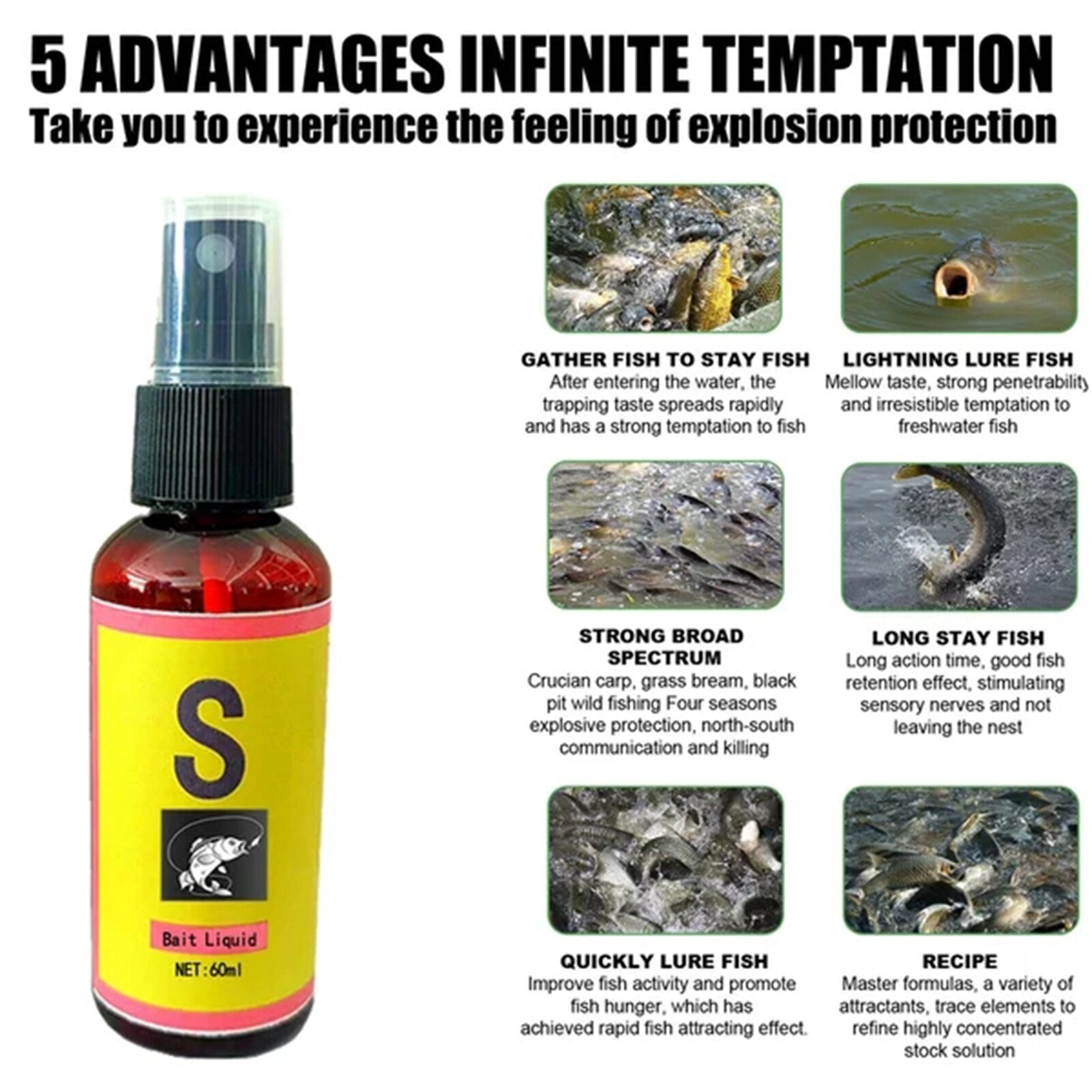 Attractant liquide pour appâts de pêche | 1 + 1 Gratuit