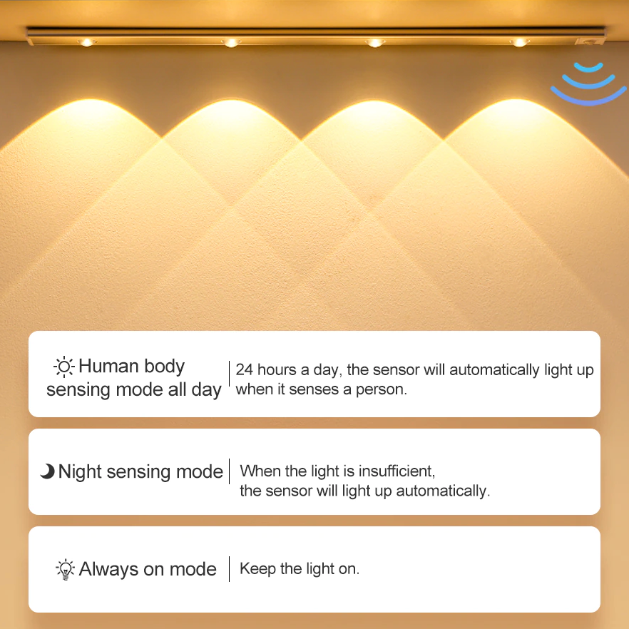 Lumière LED à capteur sans fil